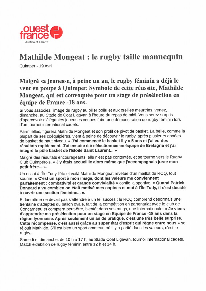 Mathilde Ouest France