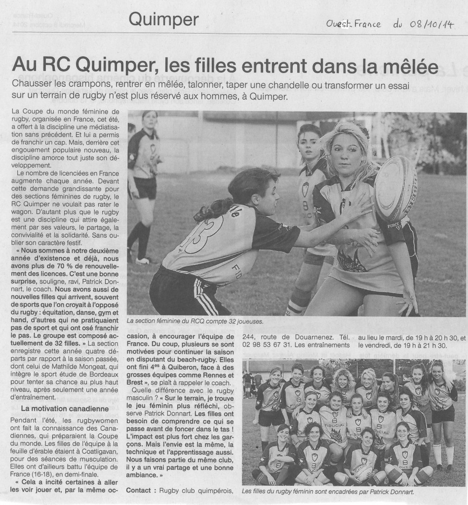 ouest france du 08 octobre 2014